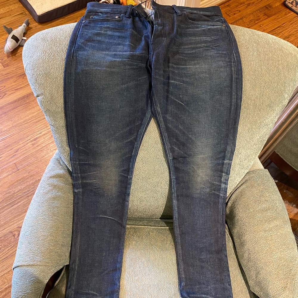 John Elliott Japanese Denim Blue Jeans.